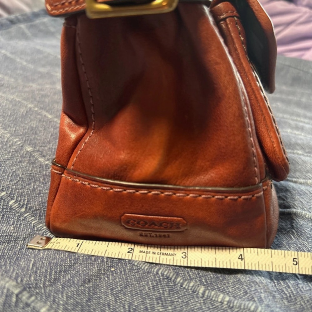 Vintage Coach 65th anniversary legacy Leigh cognac leather satchel - Picture 10 of 15